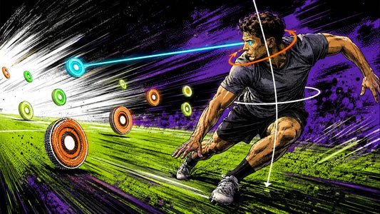 Athlete using head-eye coordination and visual targeting for concussion rehabilitation.