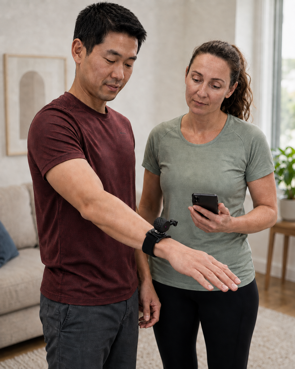 Illustrative HeadX Duo wrist-mounted forearm movement scene